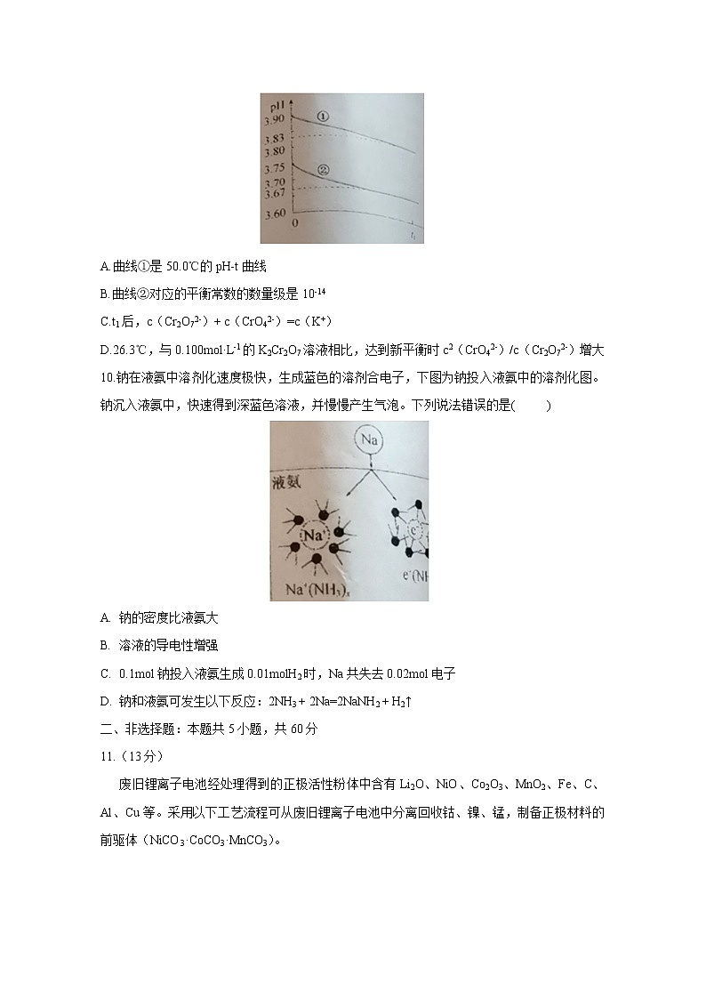 2021年八省联考福建省化学试卷及答案解析（原卷+解析卷）03