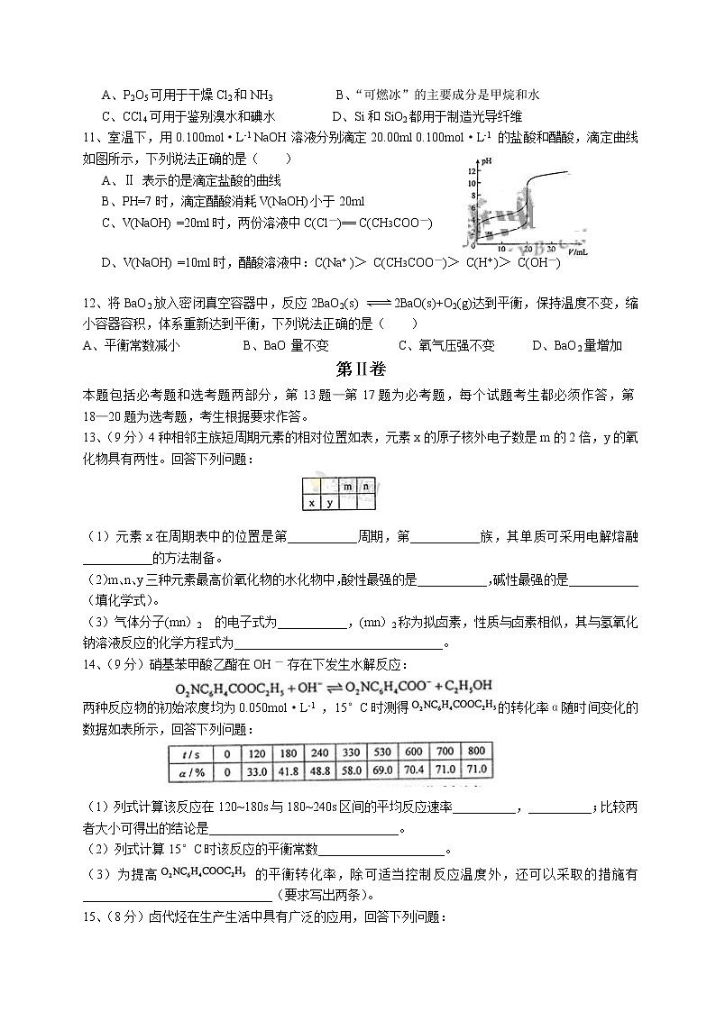 2014年（海南省）高考真题化学试题及答案02