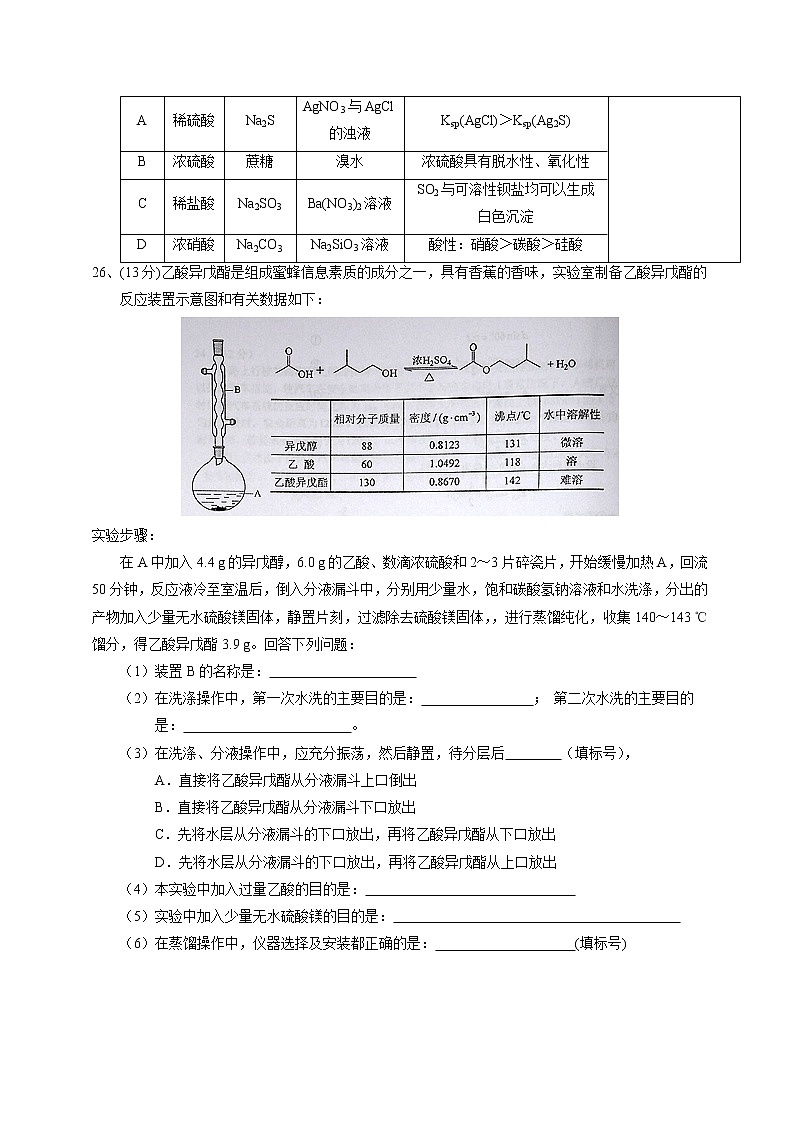 2014年（全国新课标1）高考真题理科综合（化学部分）试题及答案第2页