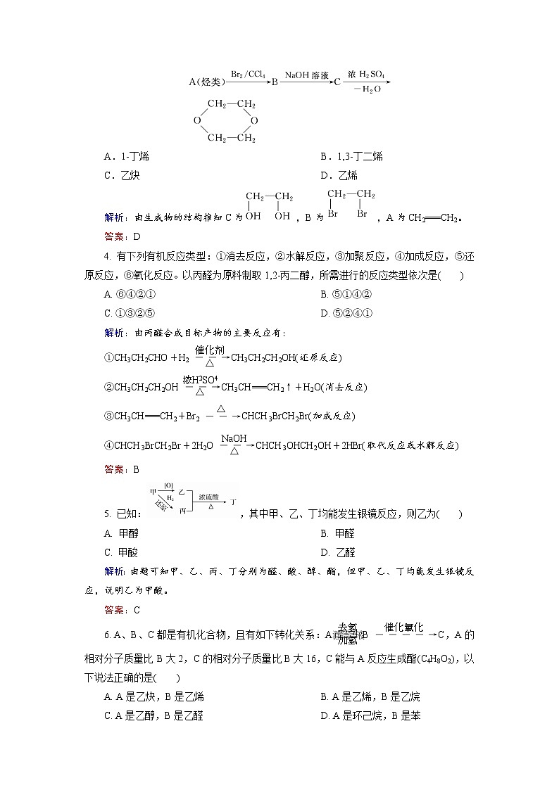 高中化学人教版选修5课后训练：3.4 有机合成 word版含解析第2页