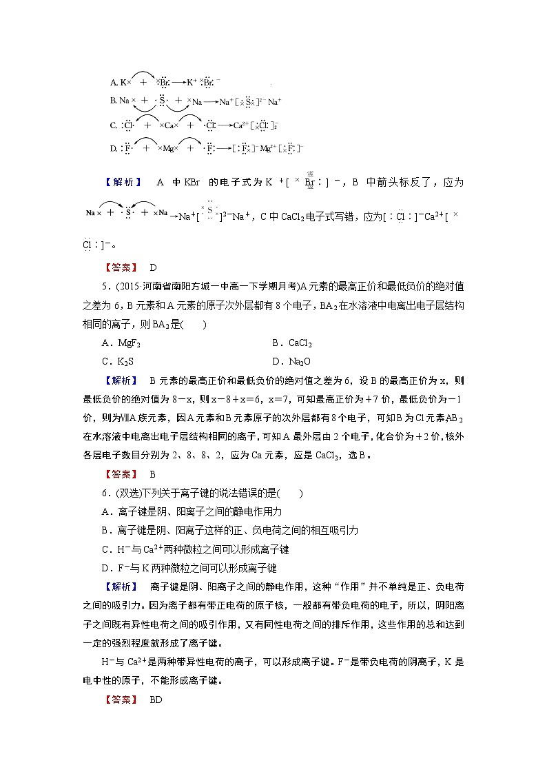 人教版（新课标）高中化学必修二第1章 第3节 第1课时 试卷02