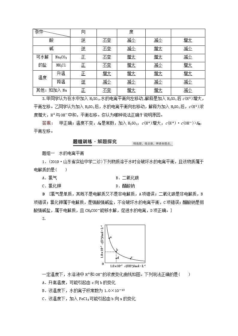 【鲁科版】高考化学一轮复习第26讲水的电离和溶液的酸碱性教案02