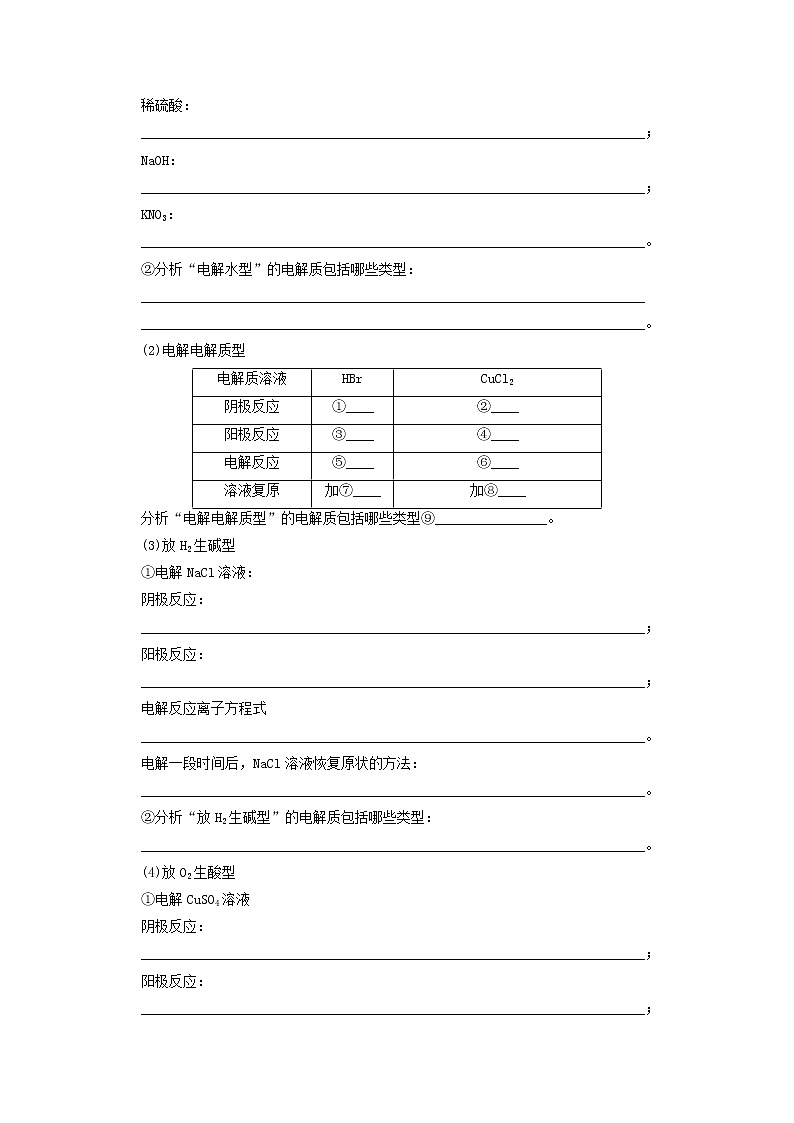 【鲁科版】高考化学一轮复习第21讲电能转化为化学能__电解教案02