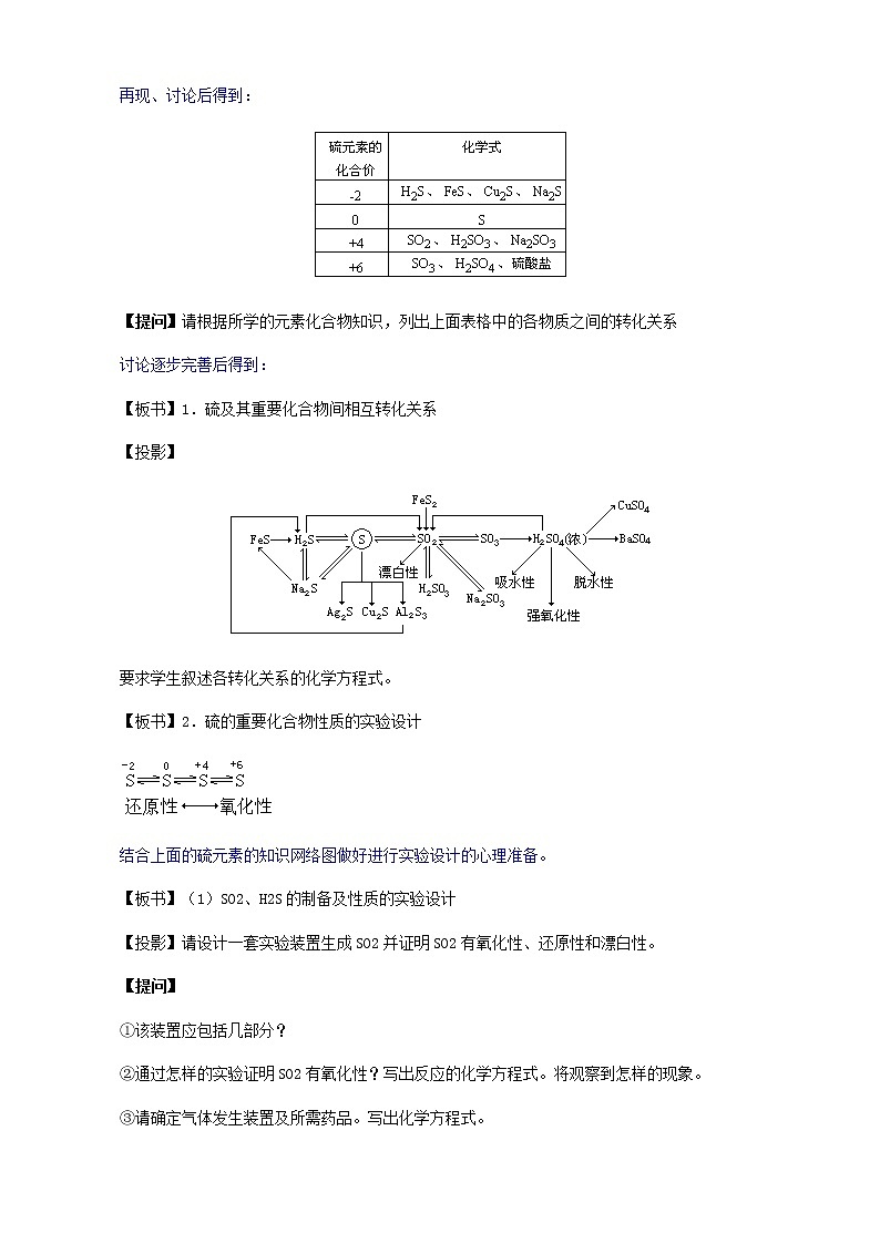 高考化学第二轮复习 氧族元素教案第2页