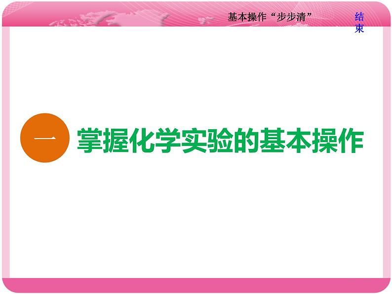 （人教版）高三化学高考总复习课件：第10章 第一板块 第二讲 基本操作“步步清”02