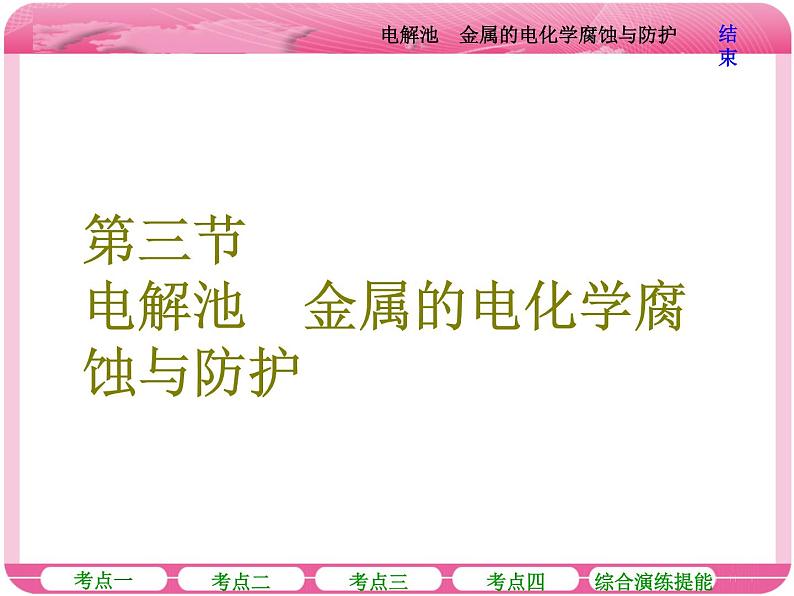 （人教版）高三化学高考总复习课件：第6章 第三节 电解池 金属的电化学腐蚀与防护01