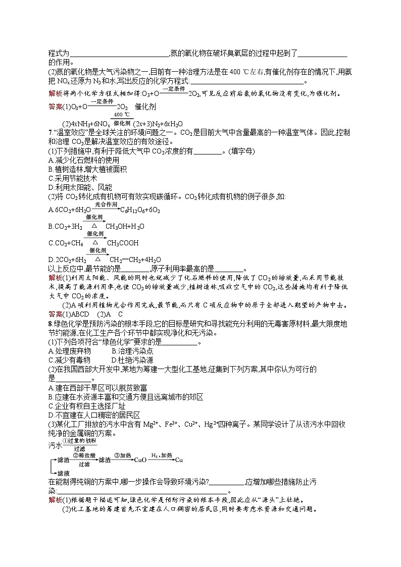 2021学年高一化学 第4章 第2节 资源综合利用 环境保护 同步测试 （人教版必修二）02
