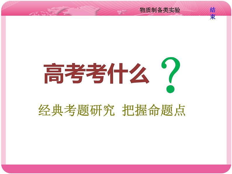 （人教版）2018届高三化学高考总复习课件：第10章 第三板块 第一讲 物质制备类实验02