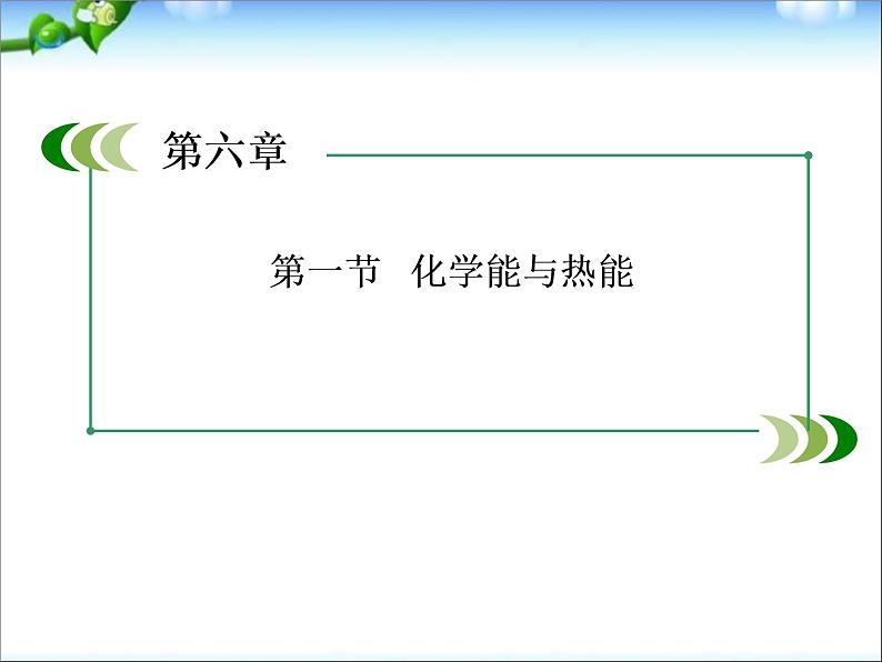 【走向高考】高考化学一轮复习 6-1 化学能与热能课件 新人教版第1页