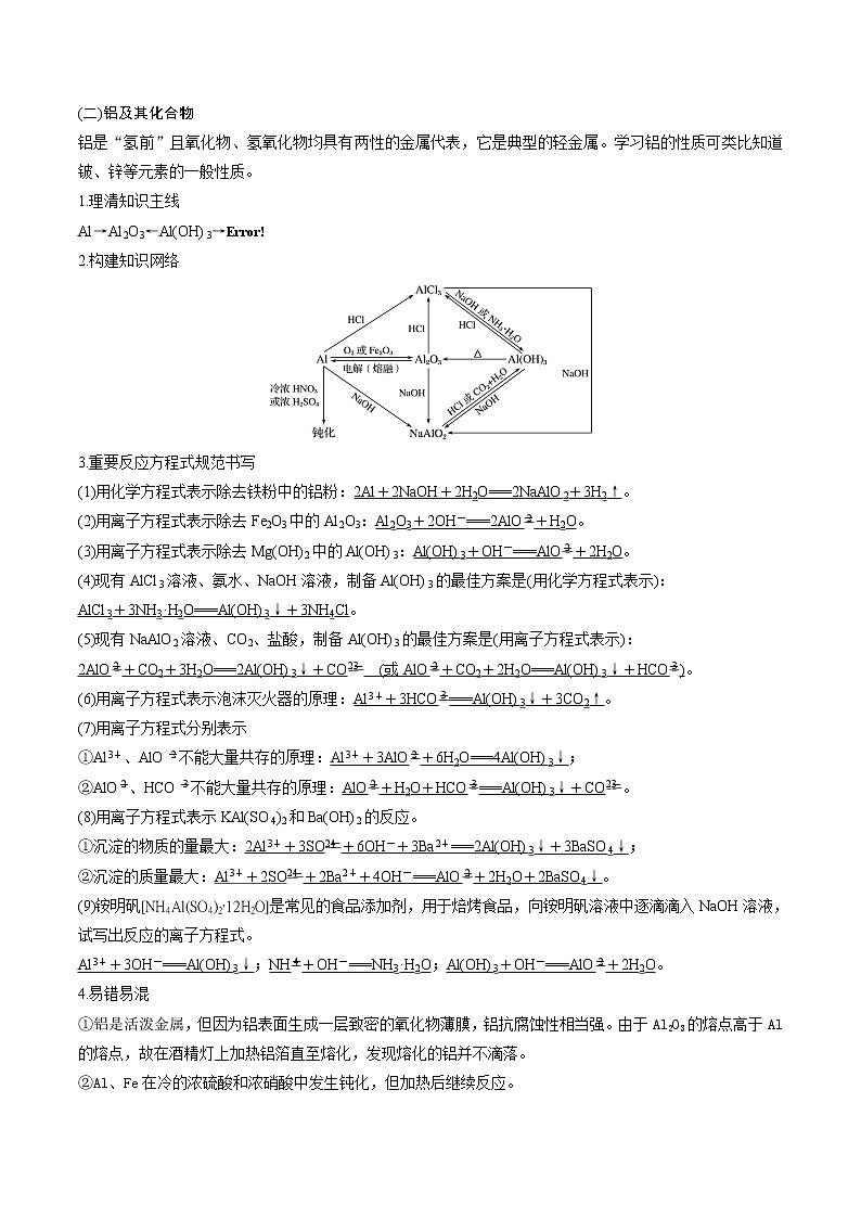 专题09 无机化合物及其应用-【口袋书】2021年高考化学考前回归教材必背知识手册第2页