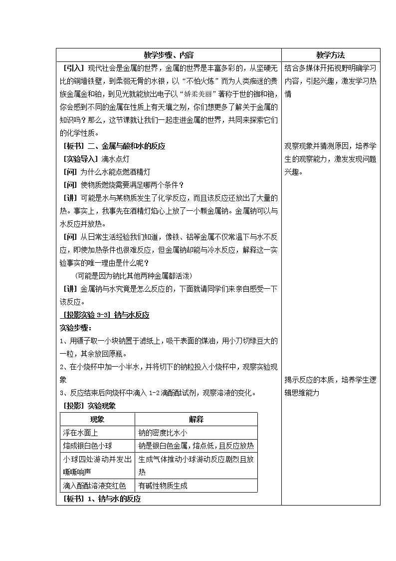 高中化学 3.1金属的化学性质（2）教案 新人教版必修1第2页
