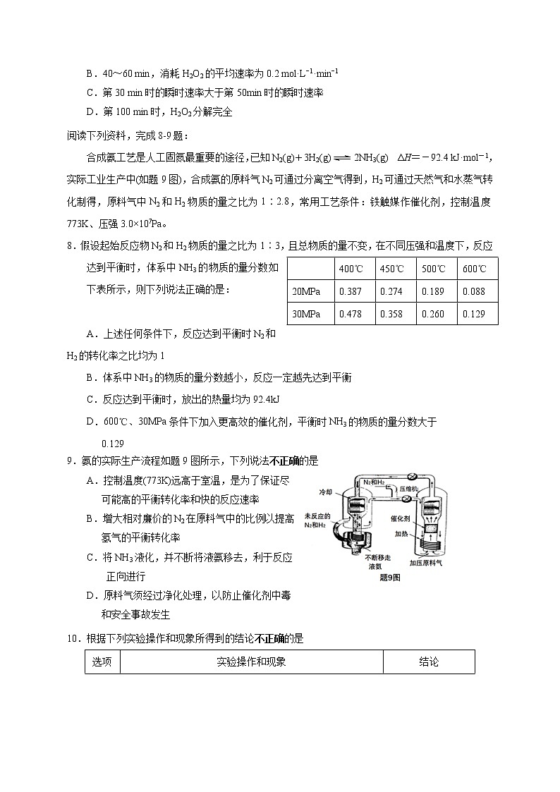 江苏省启东市、通州区2020-2021学年高二上学期期末学业质量监测化学试题第3页
