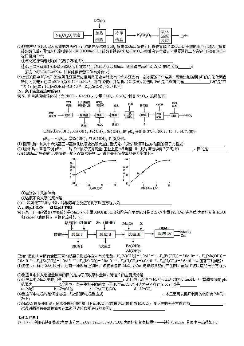 突破07 溶度积常数(Ksp)的应用-备战2021年高考化学《工艺流程》专题突破系列03