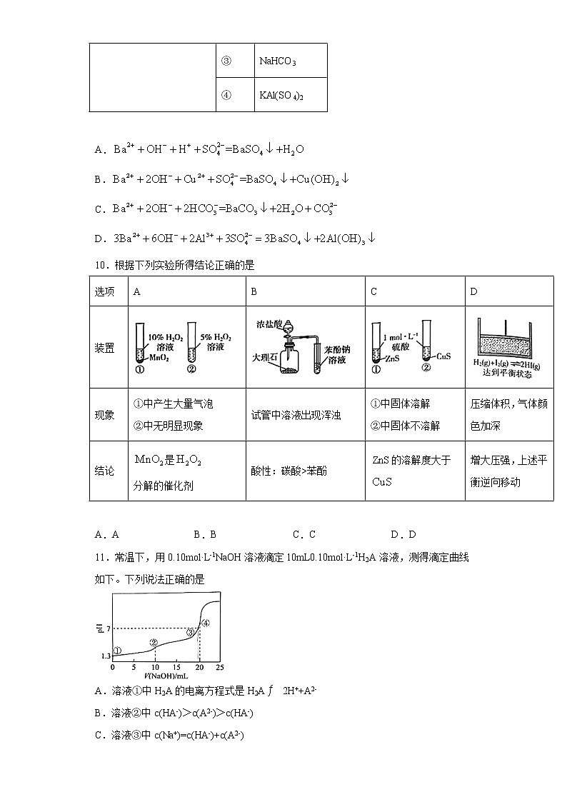 北京市东城区2021届高三下学期一模化学试题（word版 含答案）第3页