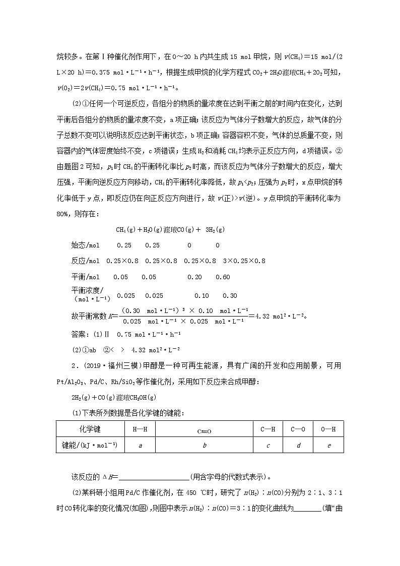全国版2021届高考化学二轮复习题型检测十一原理综合题含解析02