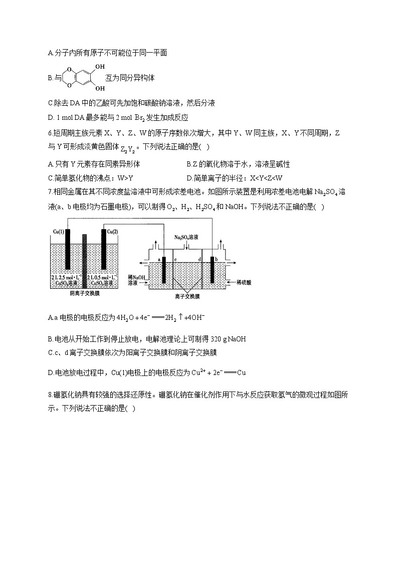 2021届高考化学黄金预测卷 新高考版 福建地区专用02