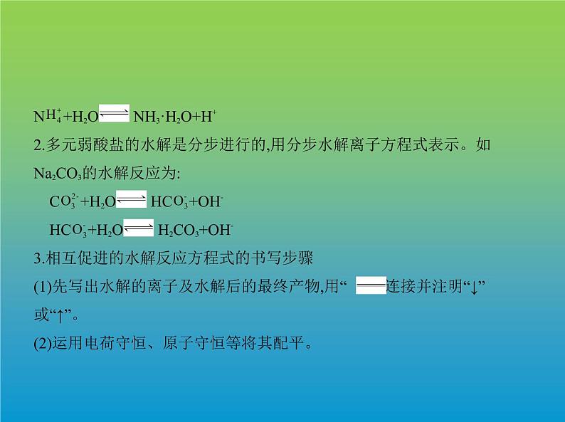 2021高考化学专题讲解   专题九　盐类水解和难溶电解质的溶解平衡（讲解部分）课件06