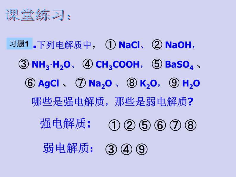 人教版 (新课标)   高中化学  选修4：3.1《弱电解质的电离》 课件04