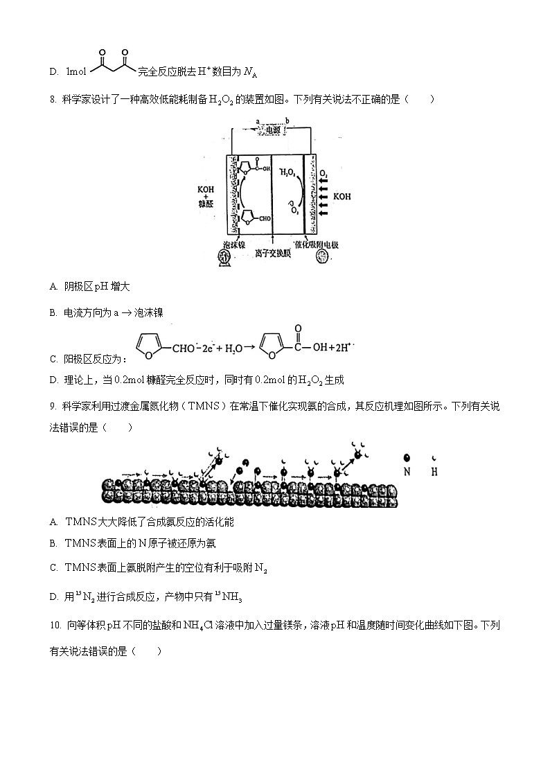 福建省部分地市2021届高三毕业班质量检测 化学试题（含解析）第3页