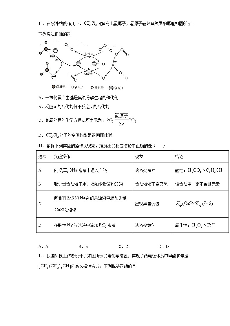 湖北省第六届2021届高三（4月）调研模拟考试化学试题（word版 含答案）第3页
