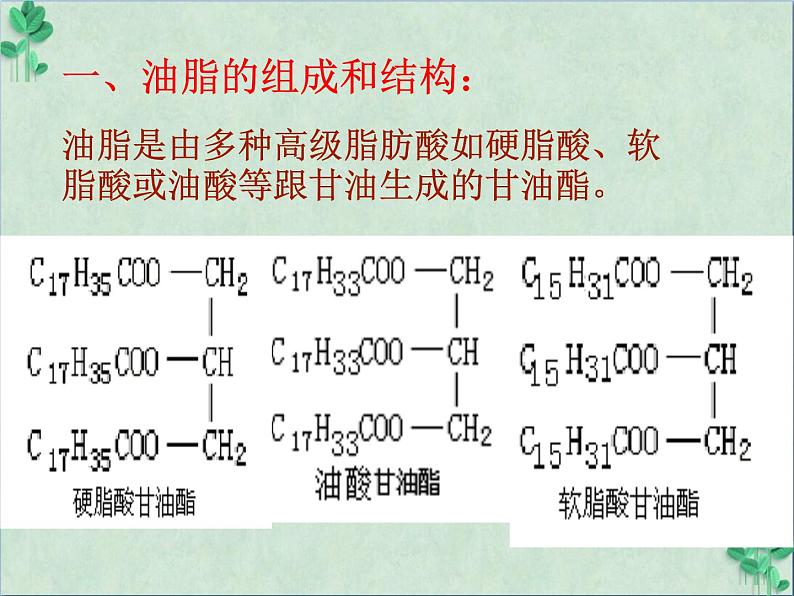 高中 / 化学 / 人教版 (新课标）选修五有机化学第四章生命中的基础有机化学物资 课件04