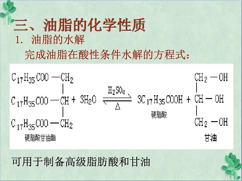 高中 / 化学 / 人教版 (新课标）选修五有机化学第四章生命中的基础有机化学物资 课件08