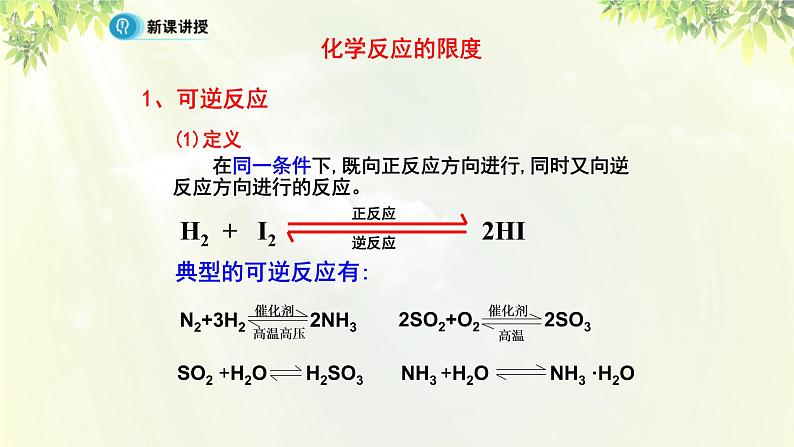 人教版高中化学必修二 第二章 化学反应与能量  第三节《化学反应的速率和限度》课时2 课件07