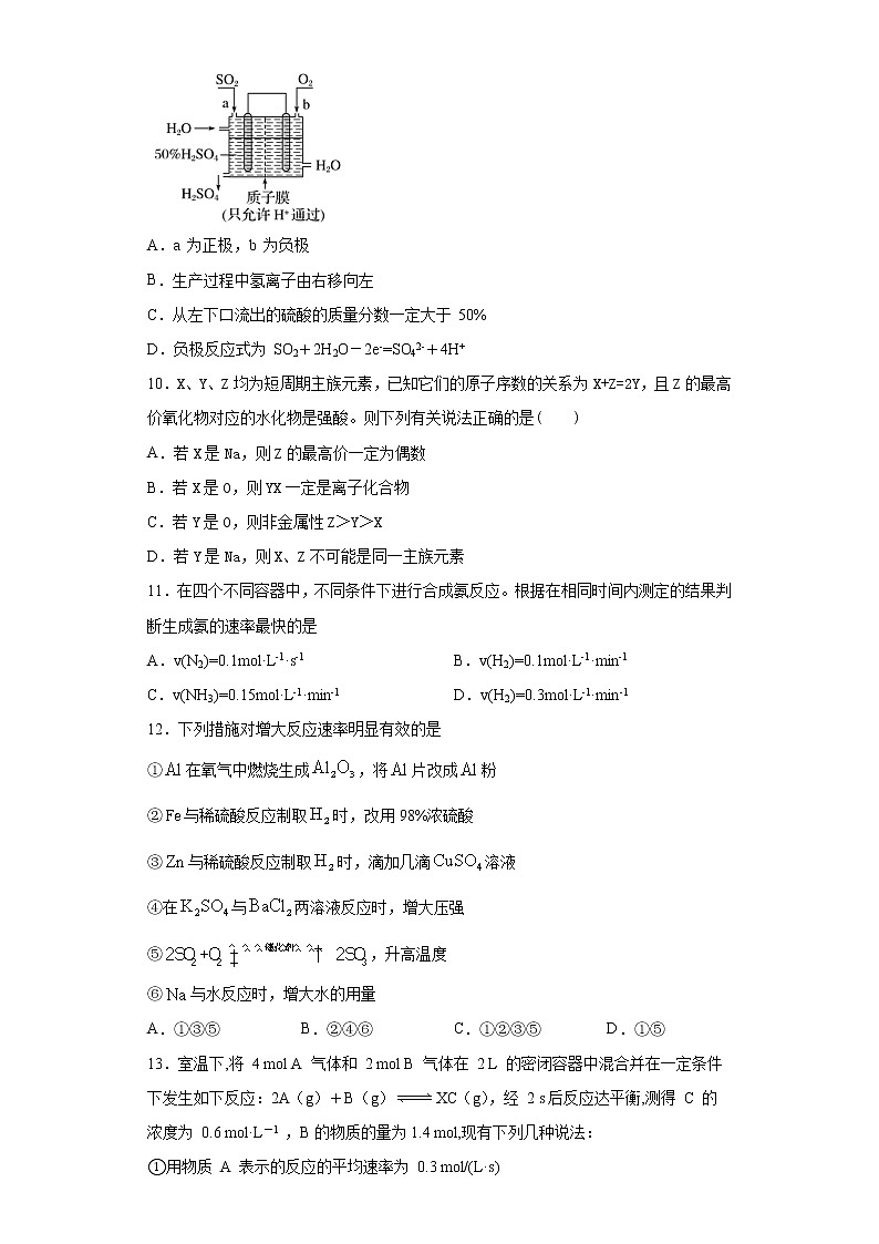 河南省郑州市中牟县2020-2021学年高一下学期期中考试化学试题（word版 含答案）03
