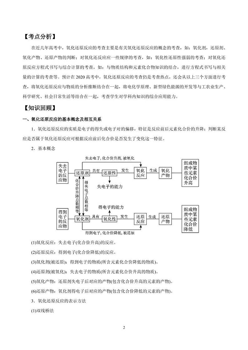 2020届高考化学二轮专题复习之难点突破 专题4 氧化还原反应与综合计算02