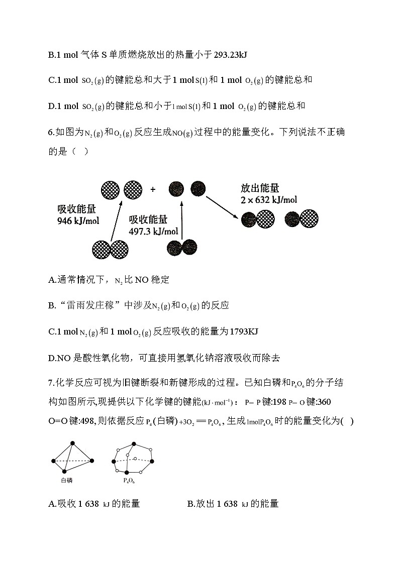 23.2021届高考化学三轮考点突破训练 化学反应间的能量变化第3页