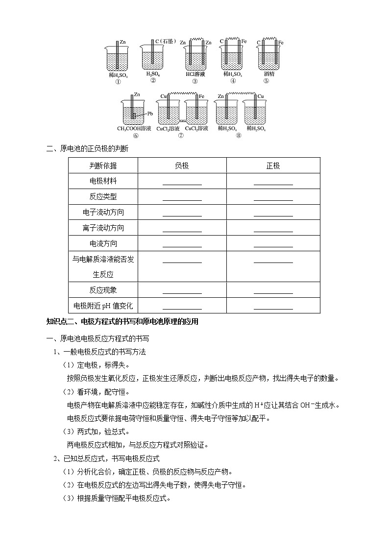 4.1.1  原电池的工作原理 （学案）-2020-2021学年上学期高二化学同步精品课堂(新教材人教版选择性必修1)02