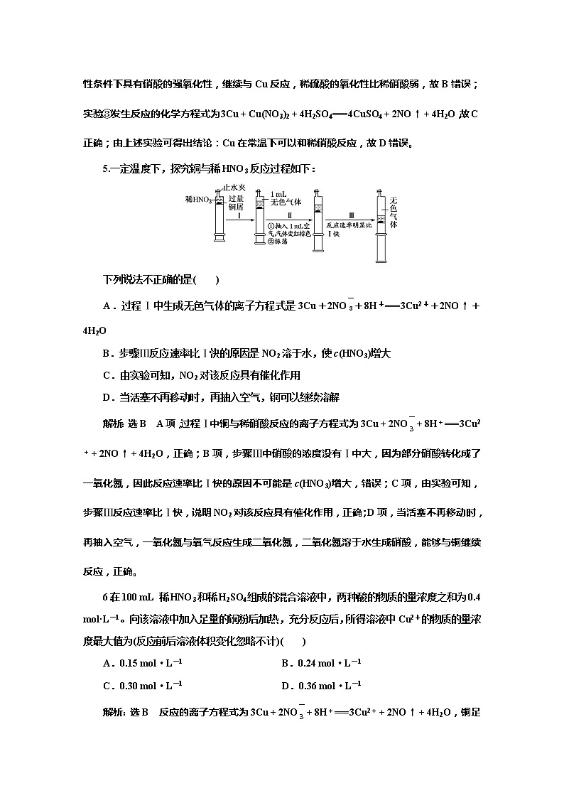 课时跟踪检测(十六)　氮及其重要化合物(基础课)03