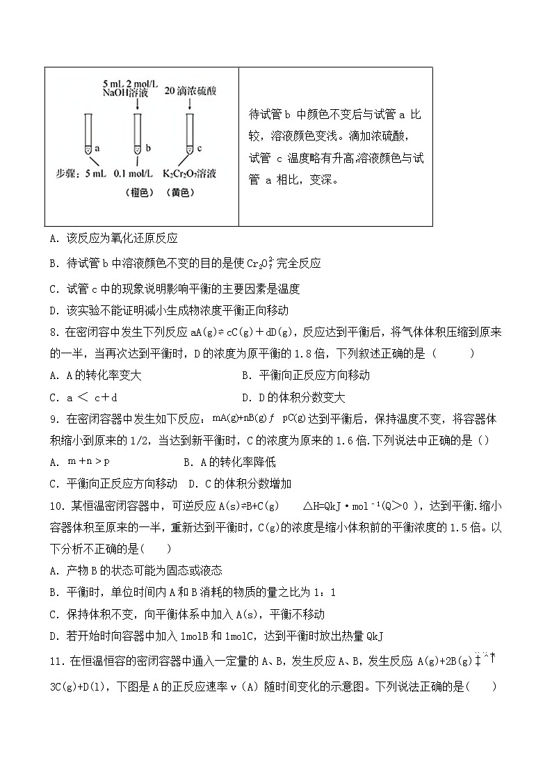 苏教版（2019）化学选修1专题2《化学反应速率与化学平衡》测试题（含答案）03
