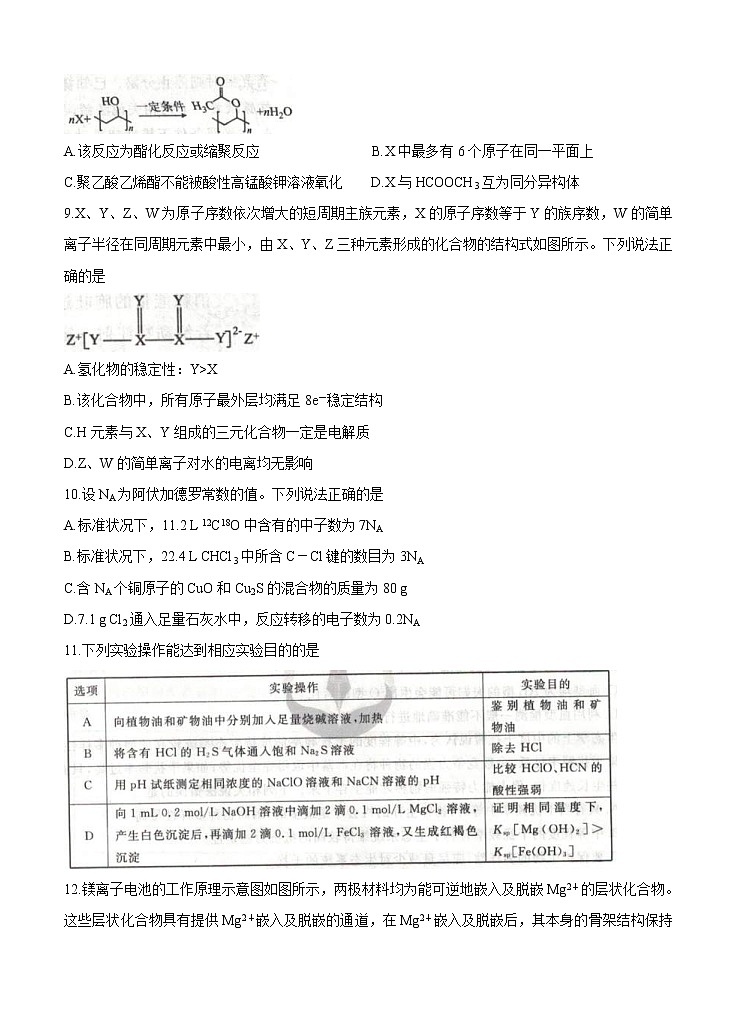 全国卷Ⅲ2021年衡水金卷先享题信息卷（四）化学（含答案）02