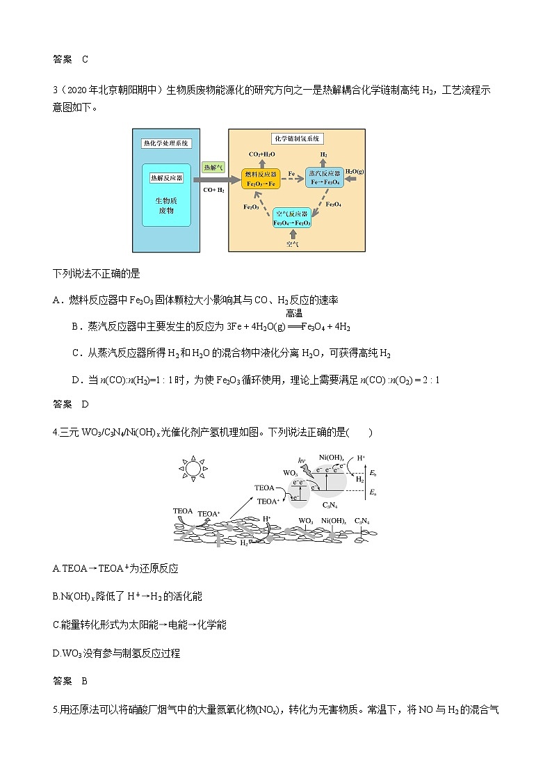 2021高考化学热点选择题通关训练  专题五 化学反应过程的微观探析  专题训练（含解析）02