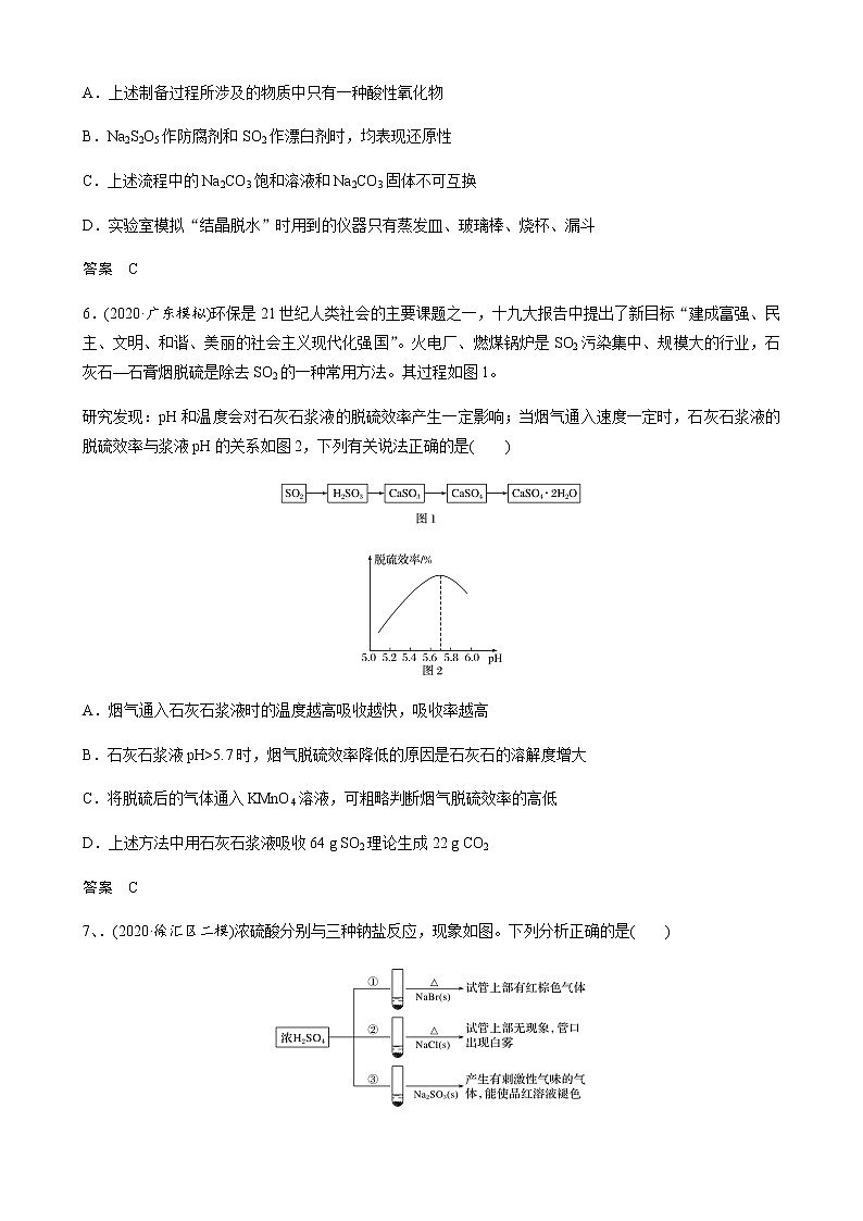2021高考化学热点选择题通关训练  专题十一 常见无机物的性质及应用  专题训练03