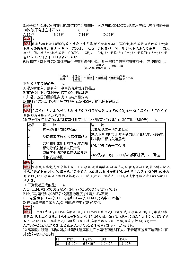 2022届高考大一轮复习化学滚动测试卷5第3页