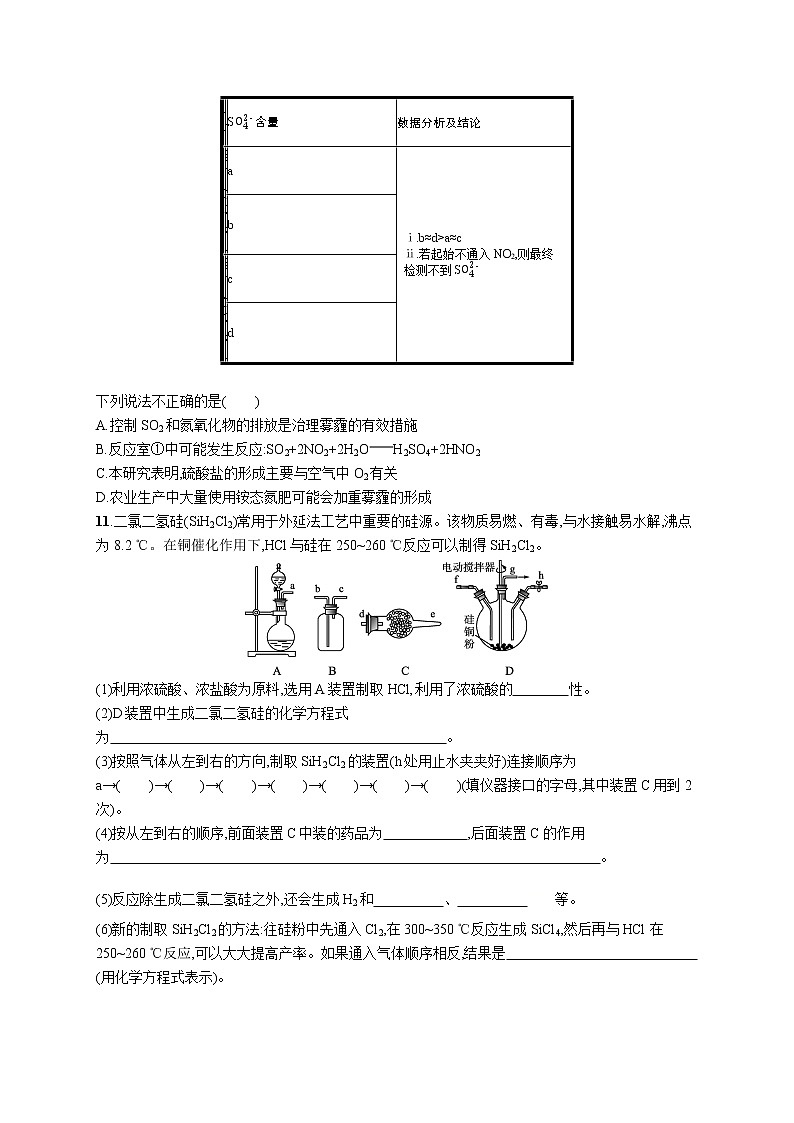 2022届高考化学一轮复习同步练习：碳、硅　无机非金属材料　环境保护与绿色化学第3页