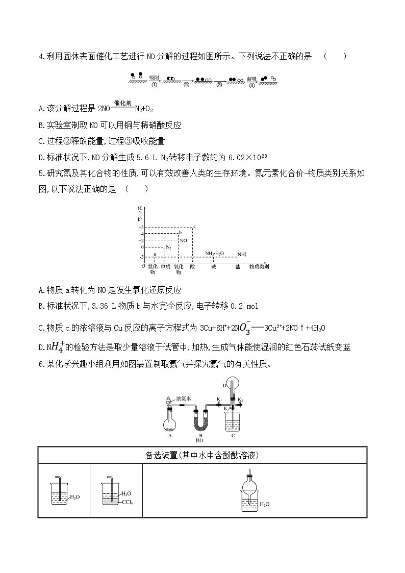 2022届高考化学一轮复习同步练习：氮及其化合物作业第2页