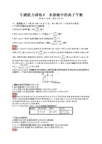 专题能力训练5　水溶液中的离子平衡 （含答案解析）