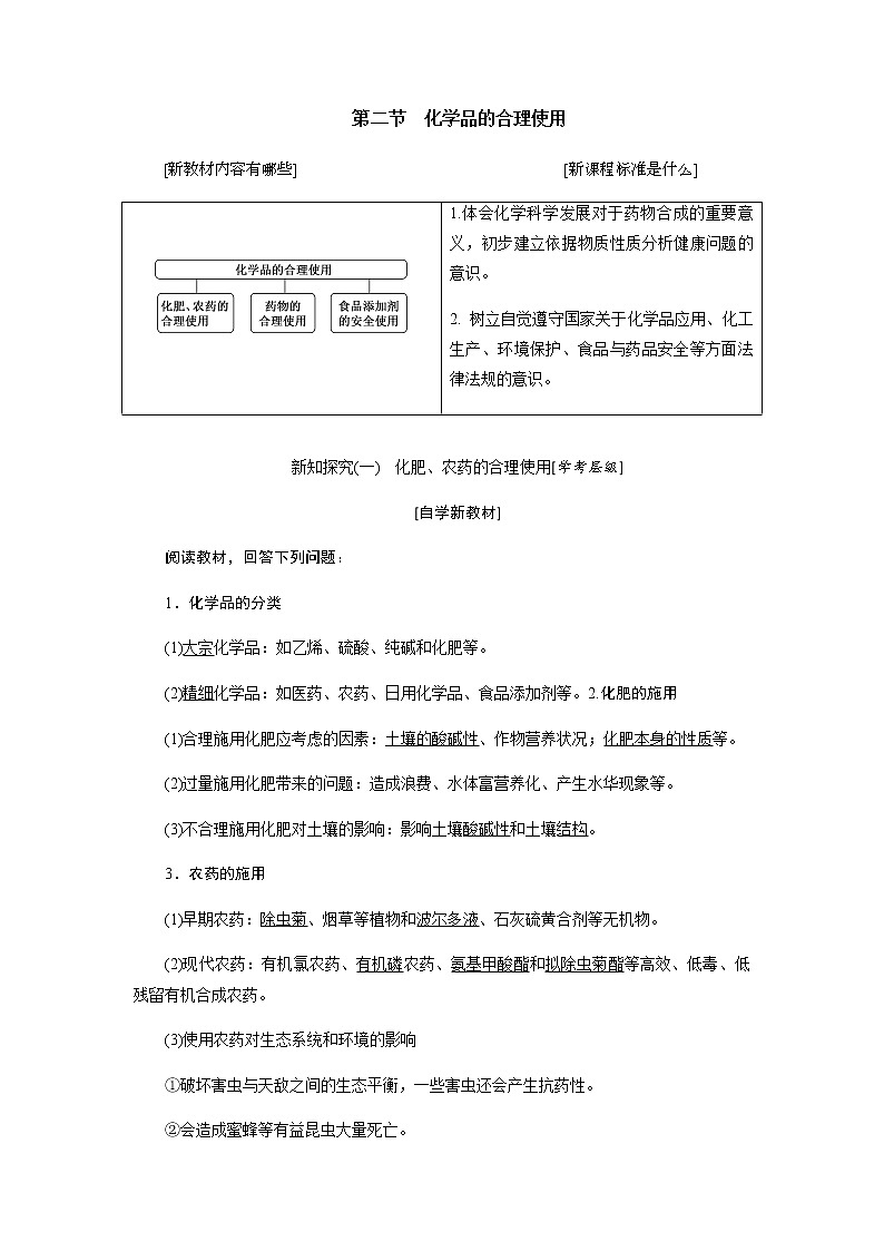 第八章 化学与可持续发展 第二节化学品的合理使用第1页