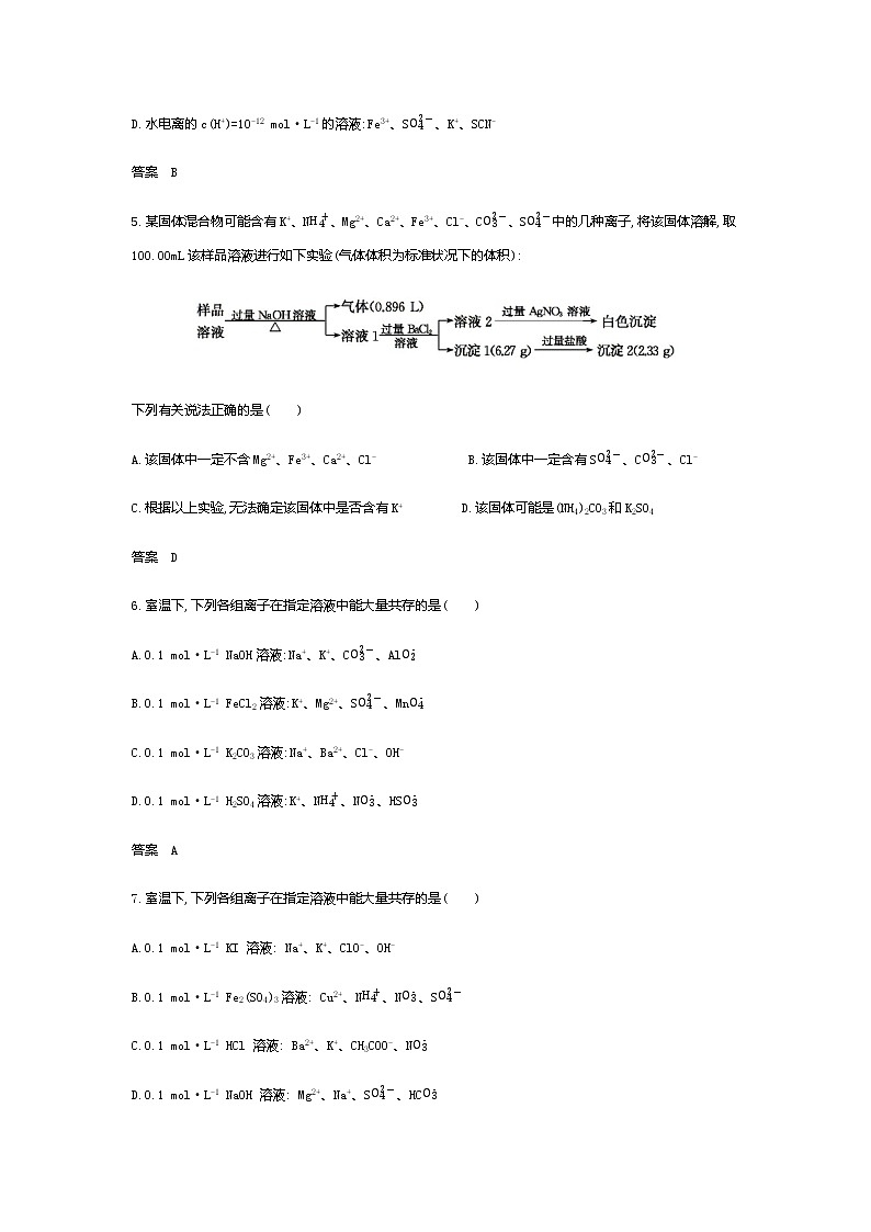 2021届高三高考化学一轮复习  专题三　离子反应（分考点练习）第2页