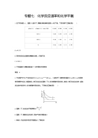 2021届高三高考化学一轮复习  专题七　化学反应速率和化学平衡（分考点练习）