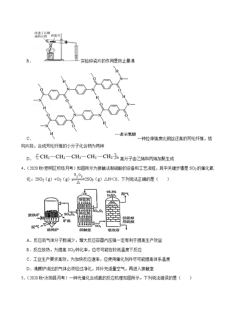 2021年新高考化学各地模拟题精细分类汇编   第2讲 化学研究方法与工业化学（一轮二轮通用）02