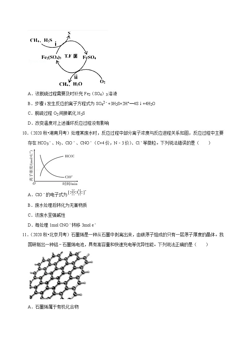 2021年新高考化学各地模拟题精细分类汇编   第15讲 氧族与碳族及其应用（一）（一轮二轮通用）03