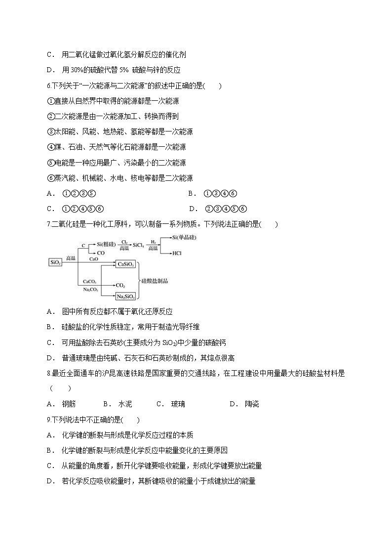 佛山市2020-2021学年高一下学期期中考试化学试题第2页