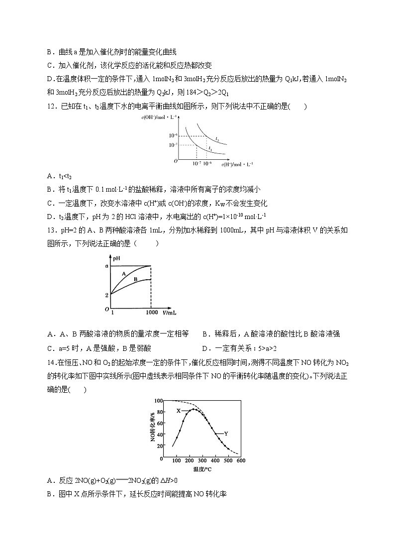 山东省淄博市沂源县2020-2021学年高二下学期期中考试化学试题（word版 含答案）03