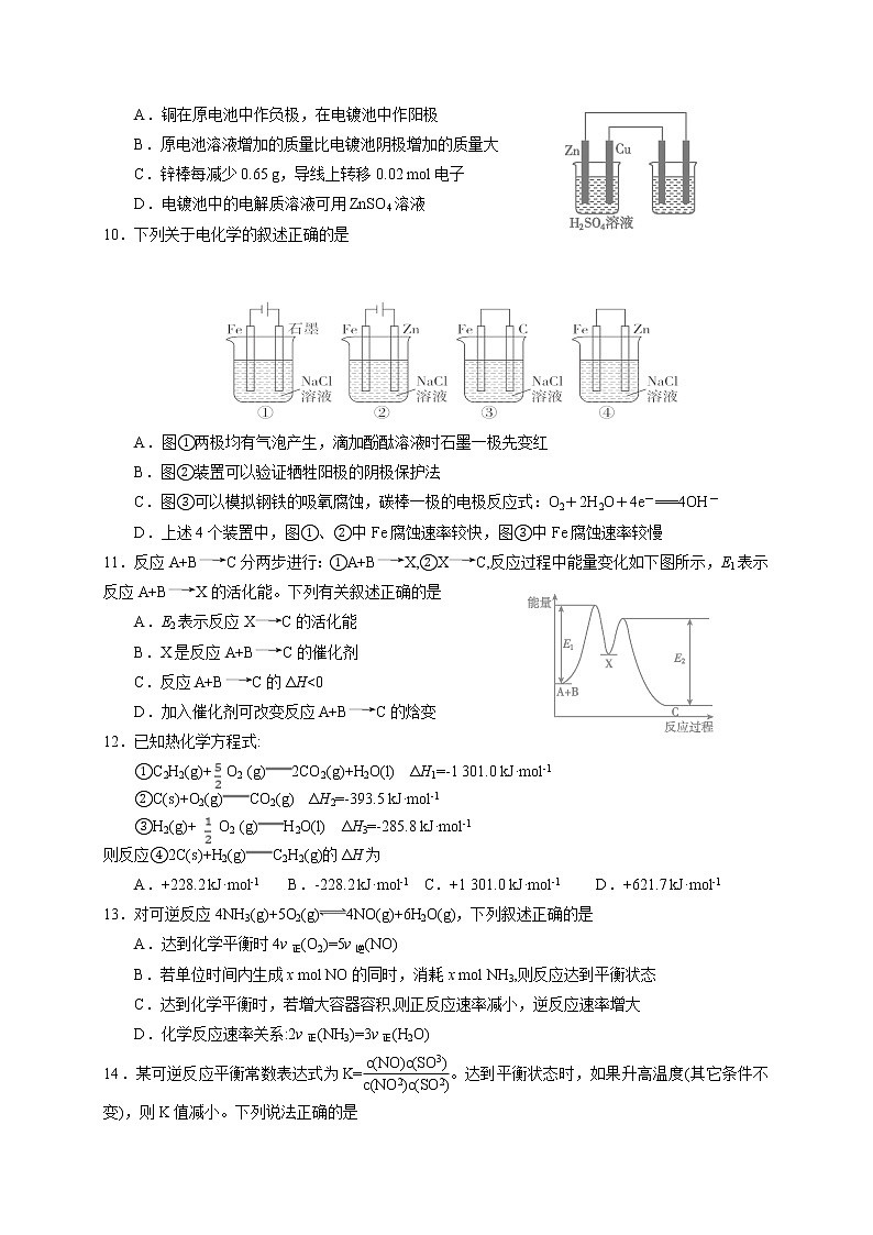 云南省水富县2020-2021学年高二下学期期中考试化学试题（word版 含答案）03