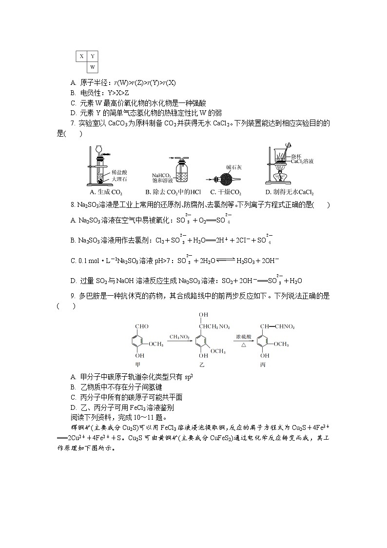 2021届江苏省盐城市高三下学期5月第三次模拟考试：化学+答案02