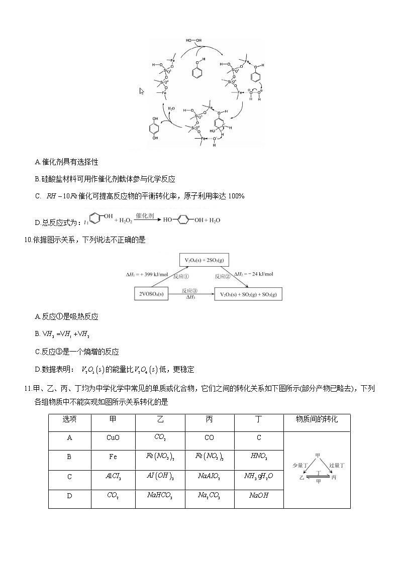 北京市丰台区2021届高三年级二模考试化学试题及答案03